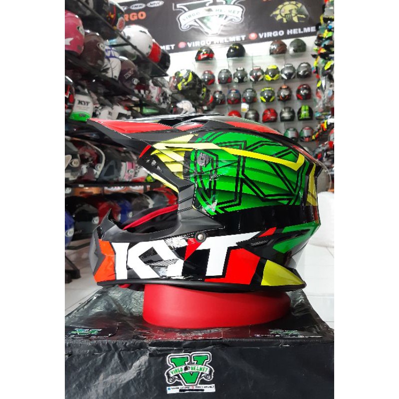 HDLM KYT CROSS JUMSHOT -BLACK YELLOW BLUE ORIGINAL KYT