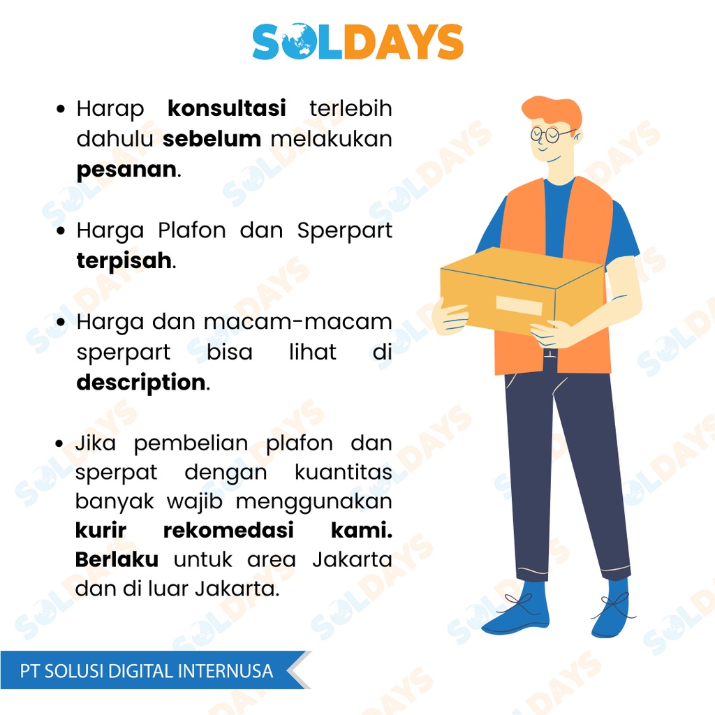 SOLDAYS Ceiling Tee Bar /Main Tee / Cross Tee / T Cross T Sudut Dinding / Komponen Rangka Plafon