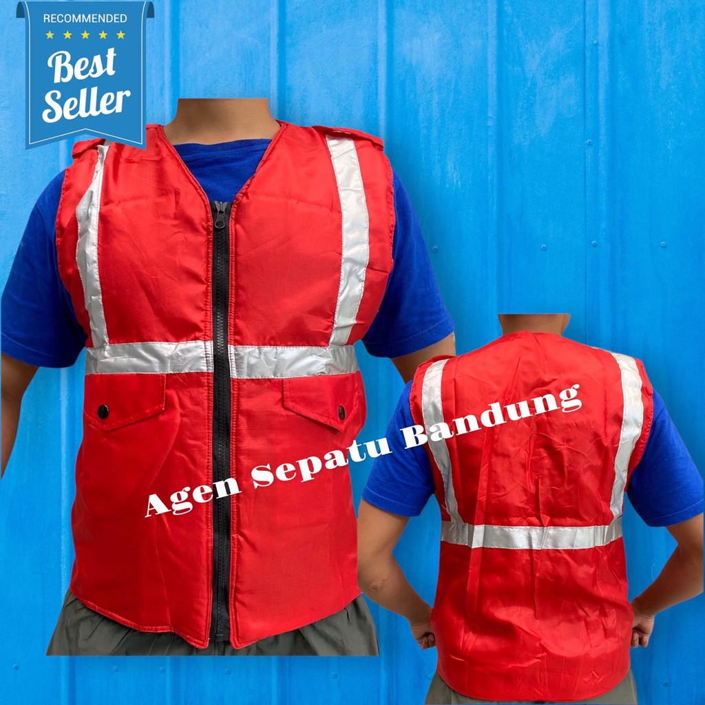 SAFETY VEST l ROMPI PARASUT PROYEK TOURING PARKIR LAPANGAN GOJEK GRAB