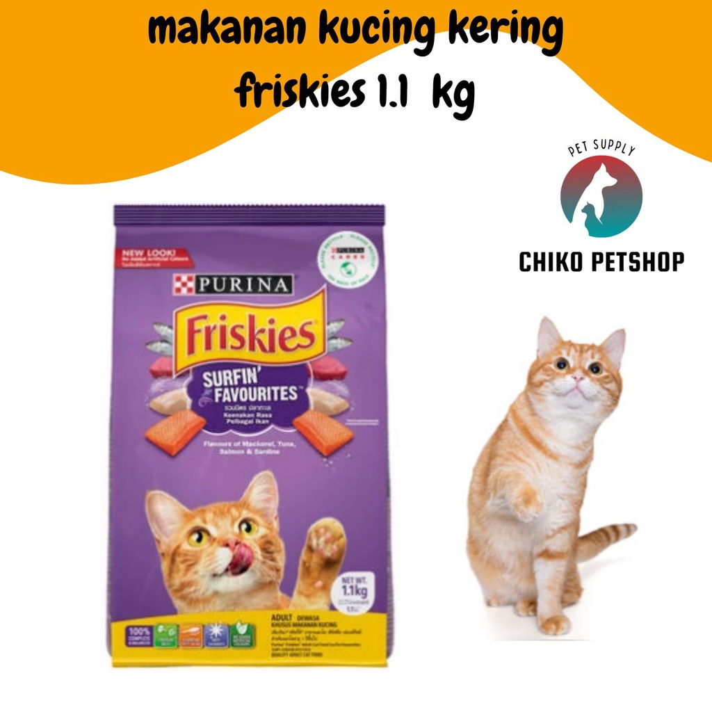 FRISKIES ADULT Makanan Kucing Dewasa Friskis Kemasan Freshpack 1.1 Kg