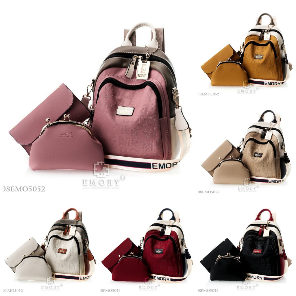 TAS EMORY Moricca 08emo5052 set 3in1 original brand import batam #RANSEL