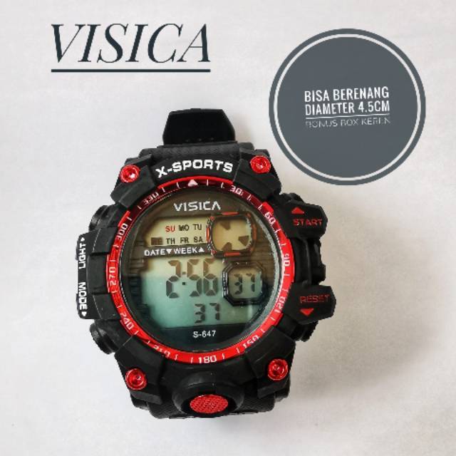 Jam tangan digital Sporty Anak Remaja water Resist Visica 647