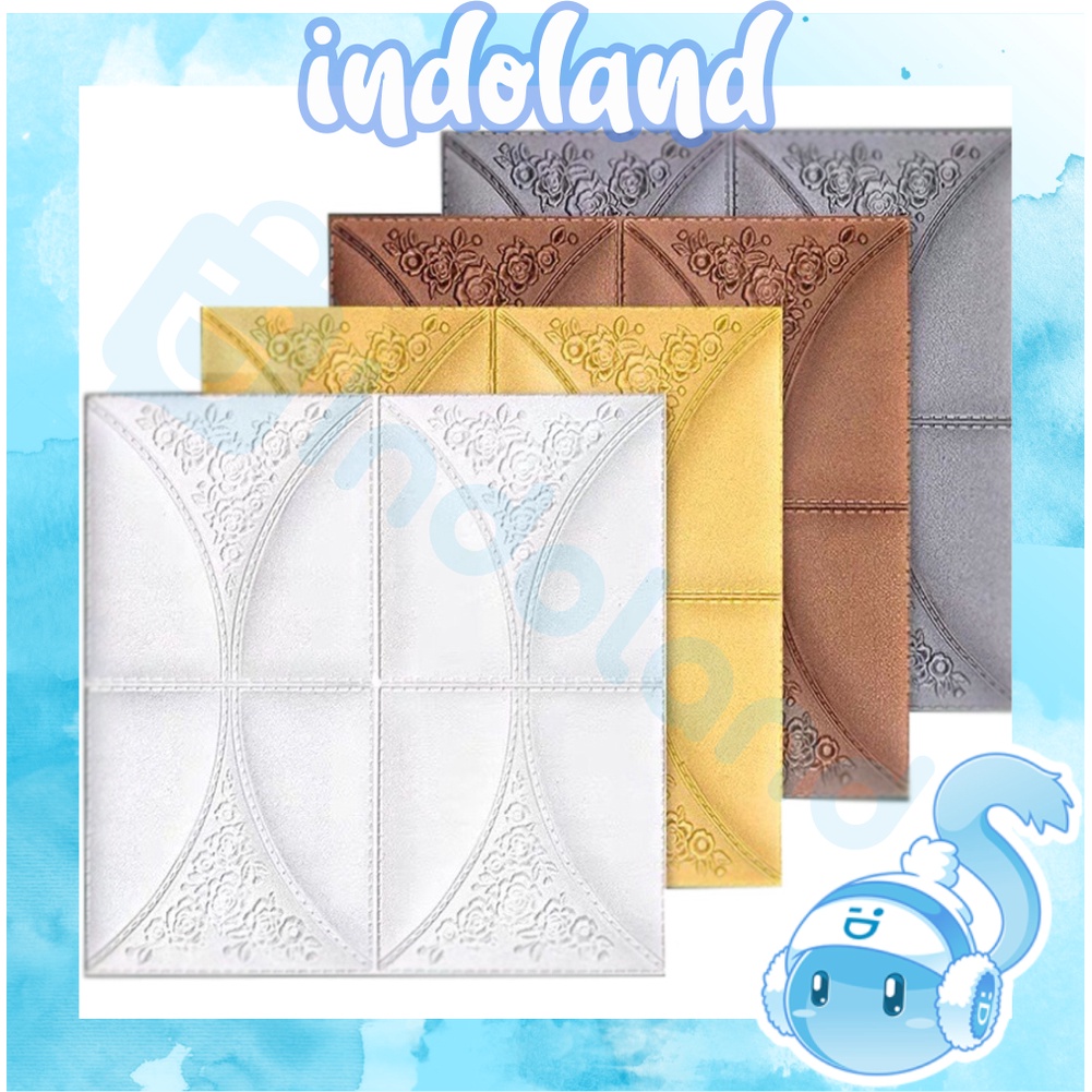 ☀INDOLAND☀  Wallpaper Dinding Stiker Wallfoam 3D Sticker Dekorasi Kamar Rumah Murah [Seri L] Bunga R782
