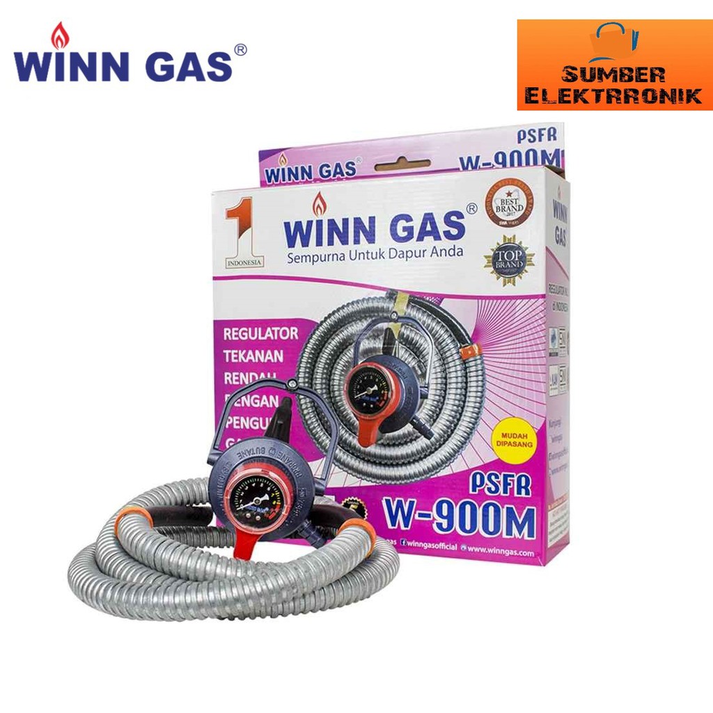 Winn Gas Selang Gas Paket Flexible + Reg W 900 Meter