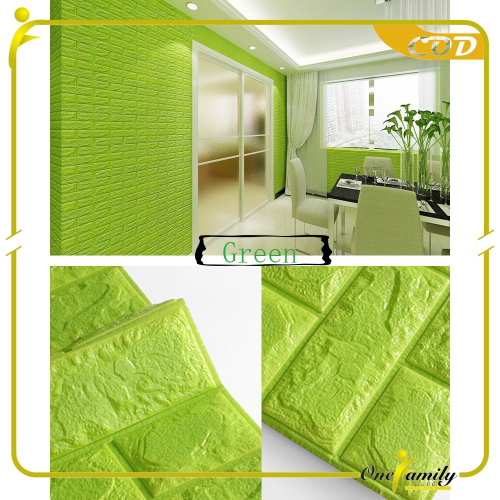ONE-C55-58 WallSticker Kayu Wallpaper Dinding 3D Wall Sticker Foam Batu Bata Walpaper Dinding Murah-8