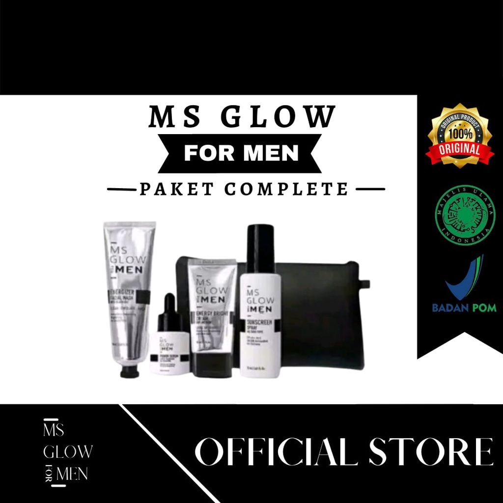 MS GLOW FOR MEN COMPLATE PACKAGE/Paket MS GLOW MEN/ MS GLOW FOR Men
