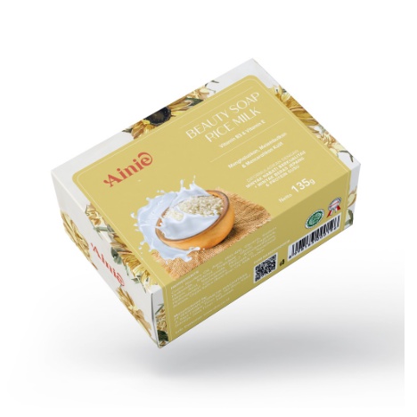 Ainie Soap Rice Milk With Vitamin B3 &amp;  E | 135 Gram