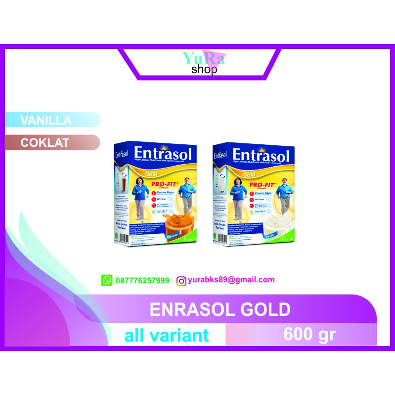 

ENTRASOL GOLD COKLAT & VANILLA 2x300gr