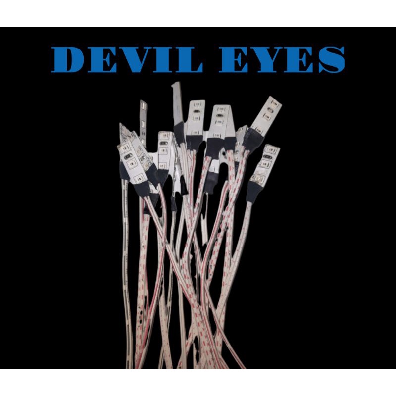 LAMPU ALIS MOTOR 30CM LED DRL FLEKSIBEL TIDAK BINTIK 12V [ 1 BIJI ] BEAT,VARIO,NMAX,PCX,AEROX DLL-Devil eyes biru