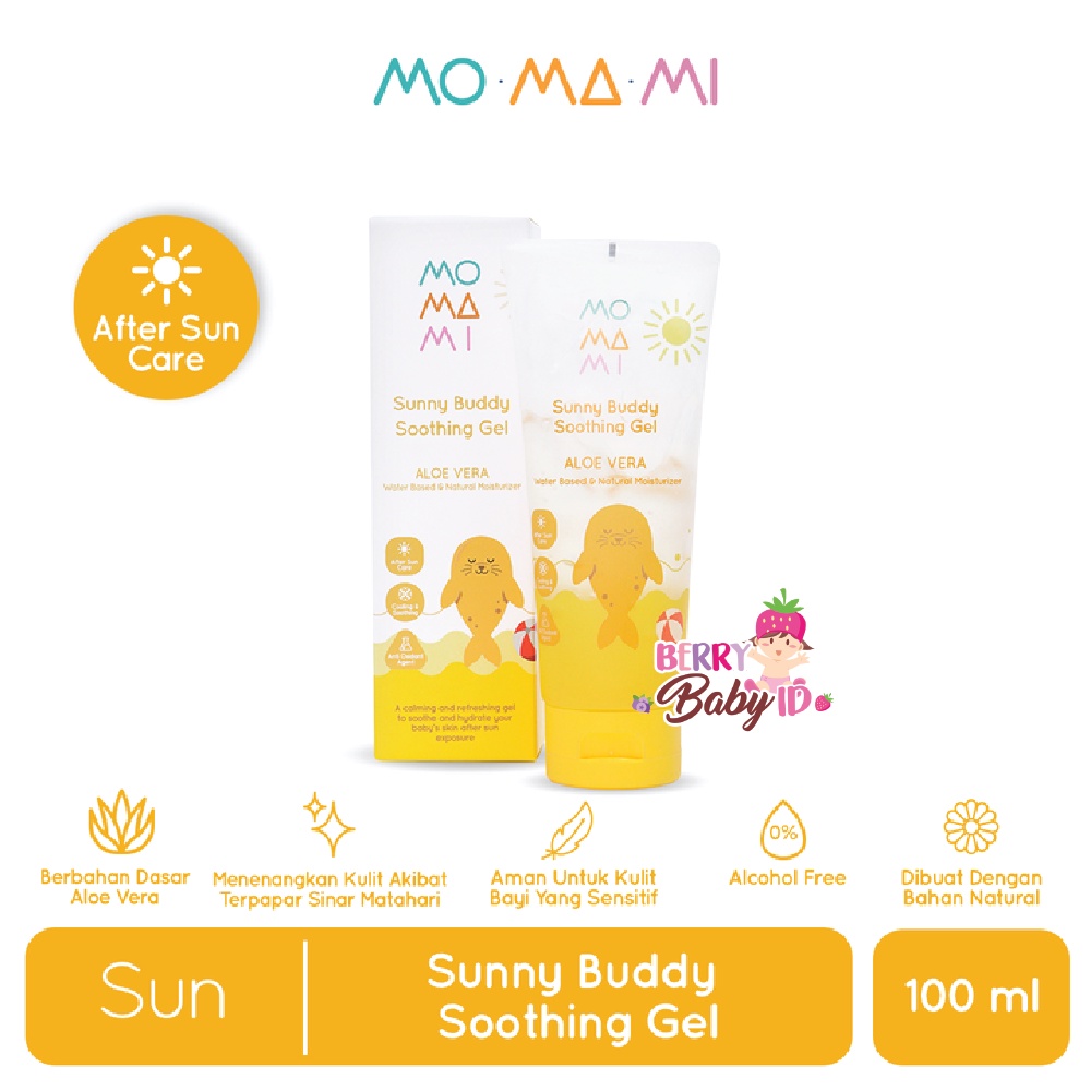 Momami Sunny Buddy Soothing Gel Lotion Gel Bayi Anak Aloe Vera 100 ml Berry Mart