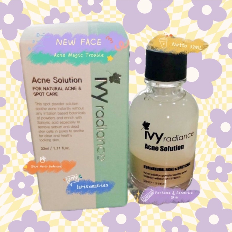 [COD/GOSEND] IVY RADIANCE ACNE SOLUTION | OBAT JERAWAT NO 1 DI KOREA