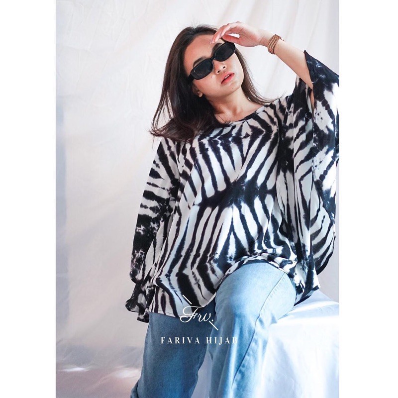 FARIVA - SHIBORI TIE DYE BLOUSE SHIBORY JUMPUTAN BATIK CELUP