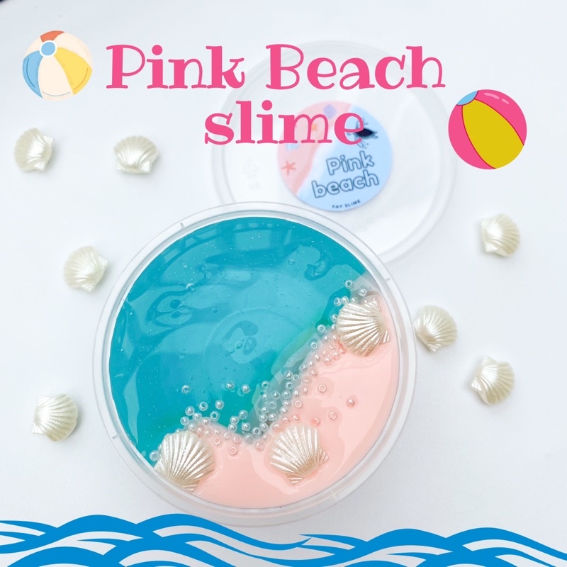 Pink Beach slime free charm seashell