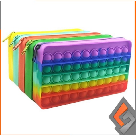 

readySN-A17 Tempat Pensil Pop It 2IN1 Mainan Pop It Rainbow dan Kotak Pensil Anak