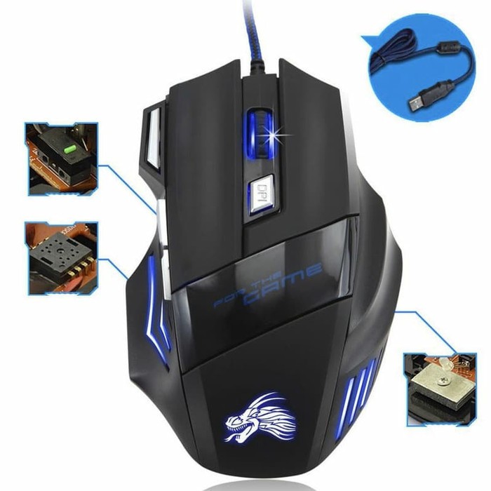 Keys LED Mouse keren Gaming Mouse 5500 DPI - 315