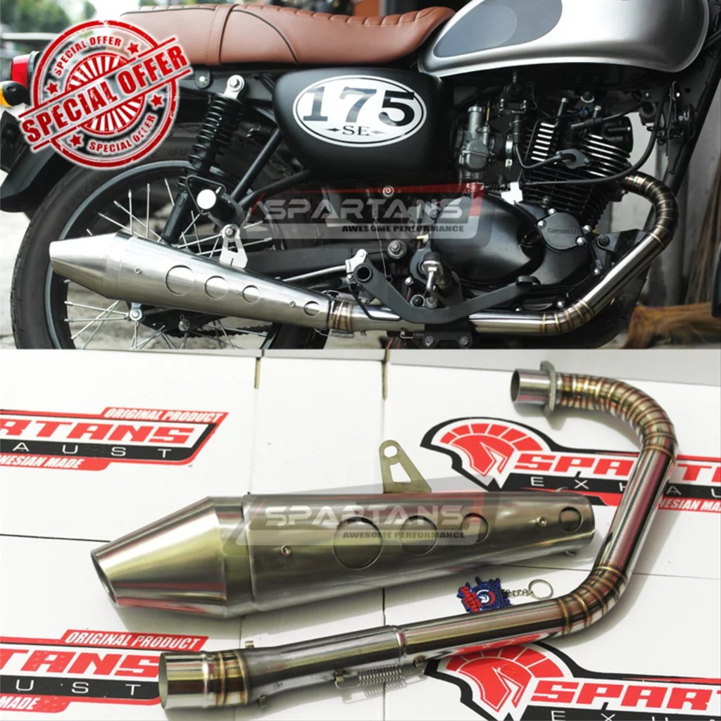 Knalpot Spartans Kawasaki W175 Terbaru