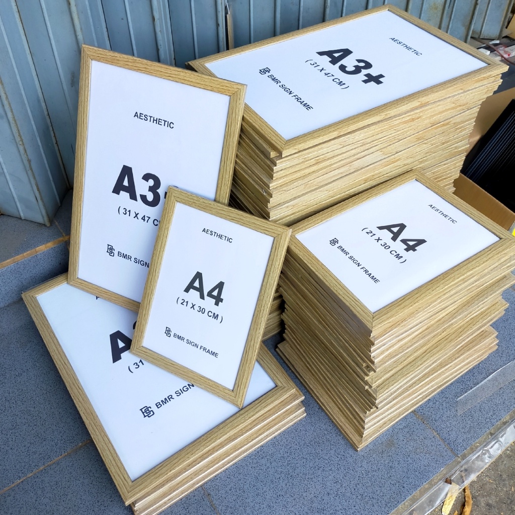 Bingkai Pigura foto kayu A4 & A3+ Minimalis