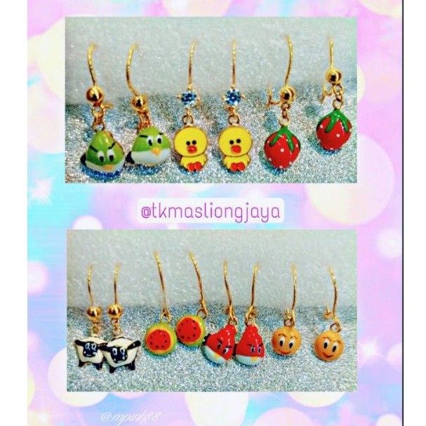 Anting Anak Karakter Boneka / Anting Tweety Emas Kadar 375/ 8K