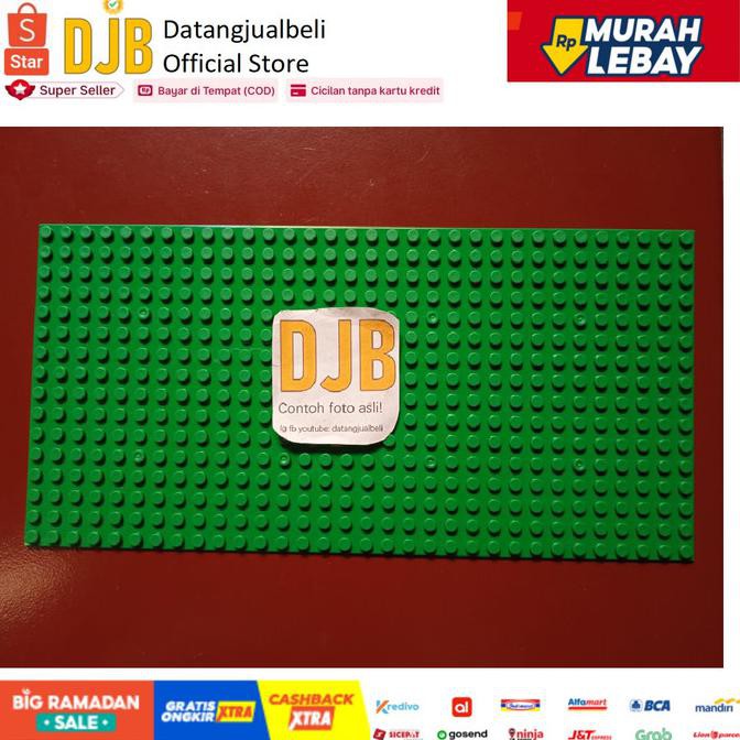 Menakjubkan Baseplate Brick Papan Base Plate Lego 16 X 32 Dots Green Hijau - Hijau Trendi