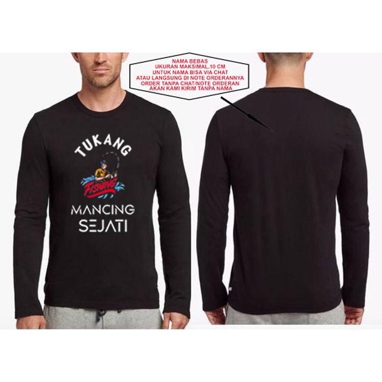 (BAYAR DI TEMPAT) KAOS BIG SIZE JUMBO XXL XXXL PRIA T-SHIRT KAOS MANCING KAOS FISHING FREE NICK NAME