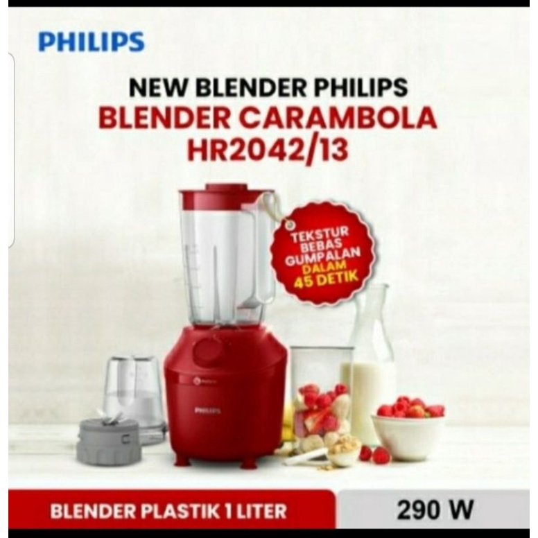 Philips Blender Plastikb1 liter HR 2042