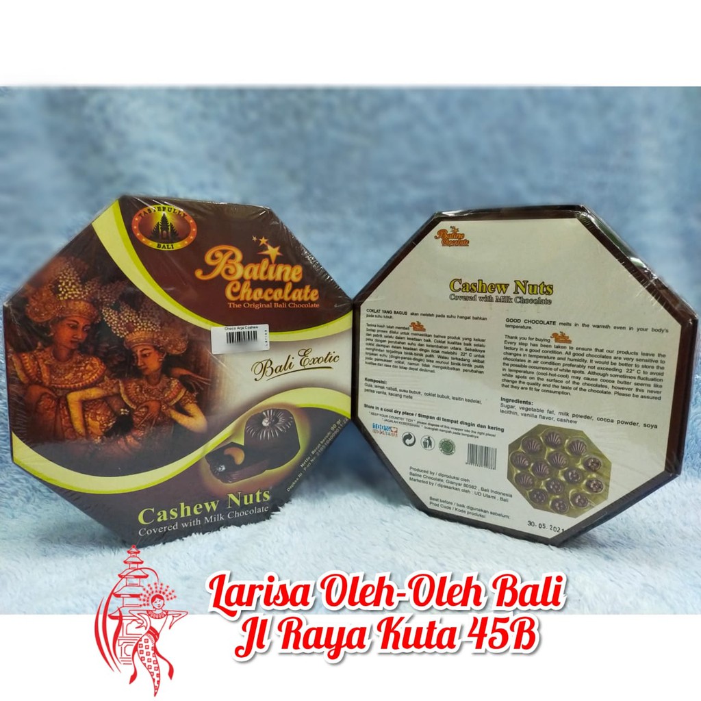 

Coklat Khas Bali Choco Arja Cashew - Baline Chocolate