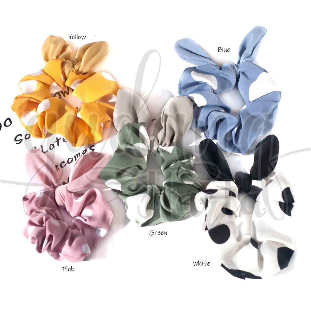 Scrunchie Polkadot Telinga Hairband Unik Big Polkadot GH 200326