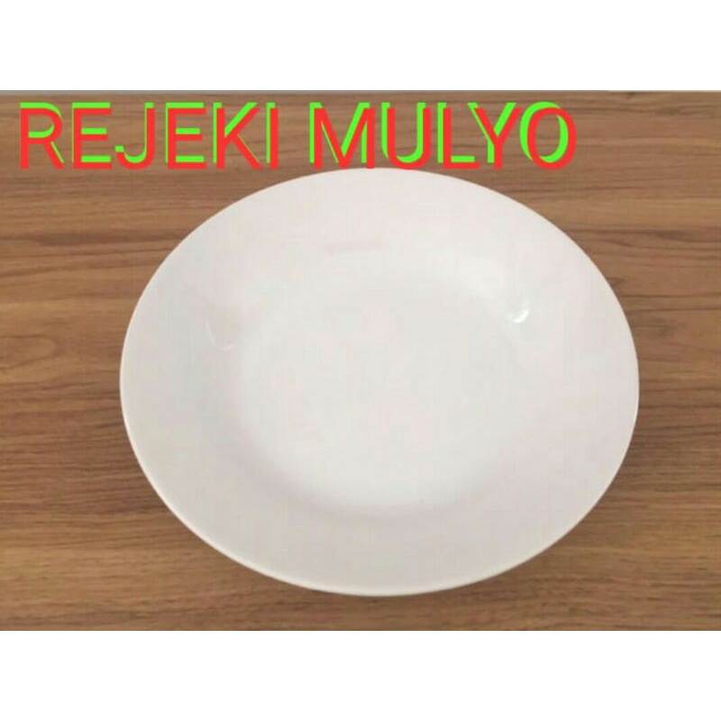 piring makan porselen putih polos 9inci sunbird