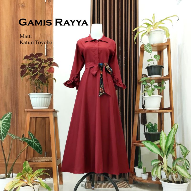 GAMIS ANAK & DEWASA / GAMIS RAYYA WARNA MAROON