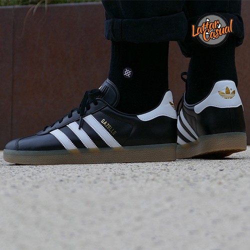 black gazelles leather