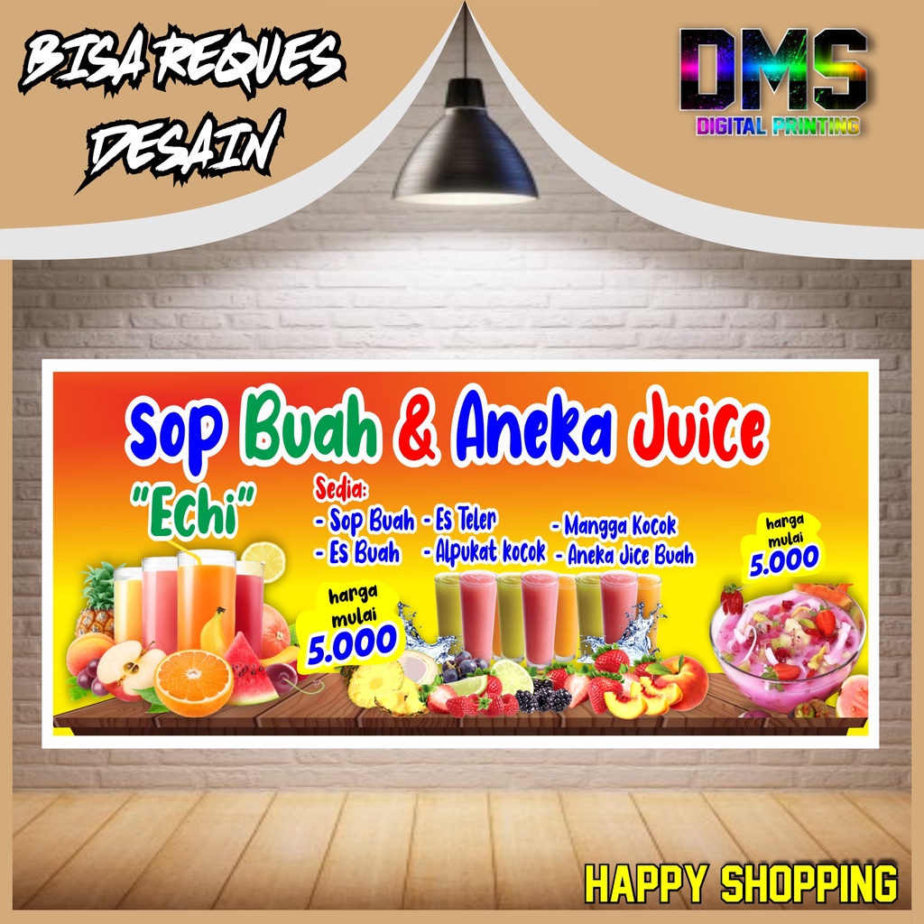 Jual Spanduk Banner Jus Buahsop Buah Shopee Indonesia 7108