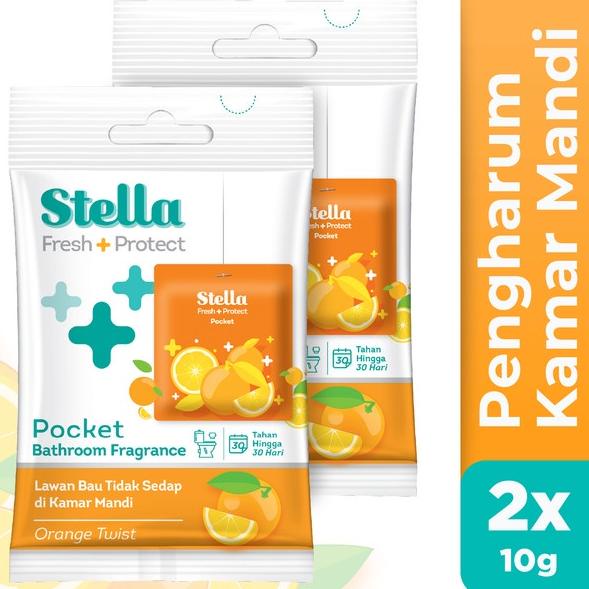 Super Luar Biasa Stella Pocket Bathroom Orange 10gr x2 - Pengharum Kamar Mandi