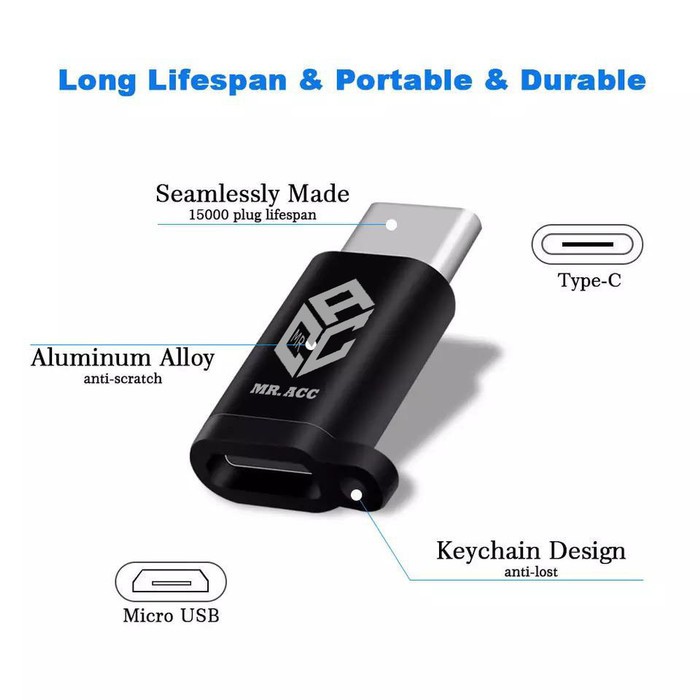 PREMIUM CONVERTER MICRO TO TYPE C ADAPTER MICRO USB TO TYPE C MR.ACC - BC