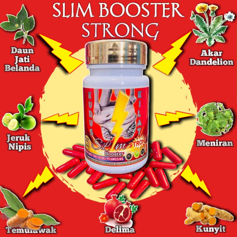 Slim Booster Strong Kurus Kilat Obat Diet Herbal Ampuh Pelangsing Badan No Herballife Teh Pelangsing