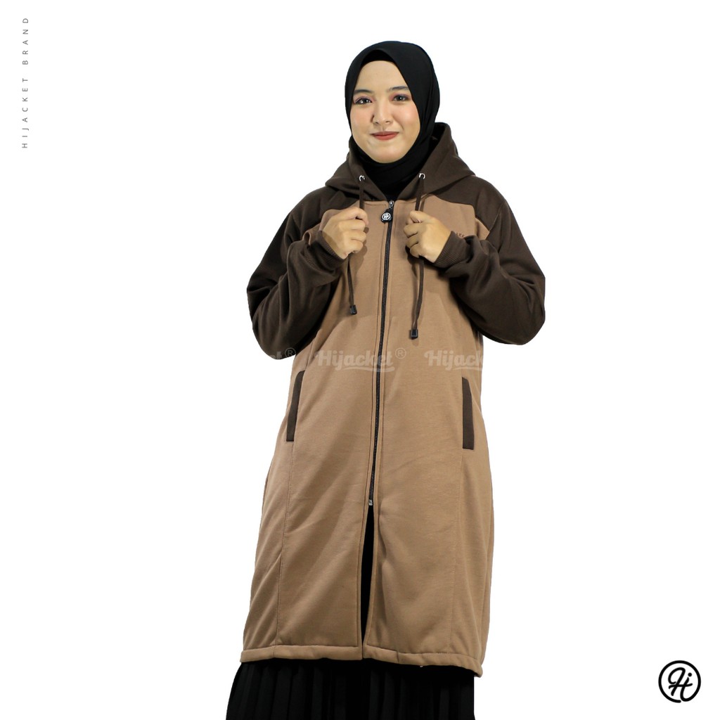 ⭐️BEBAS ONGKIR⭐️ HIJACKET ALICIA ORIGINAL JAKET WANITA JAKET MUSLIMAH HIJABER PERTAMA DI INDONESIA-BROWN (COKELAT)