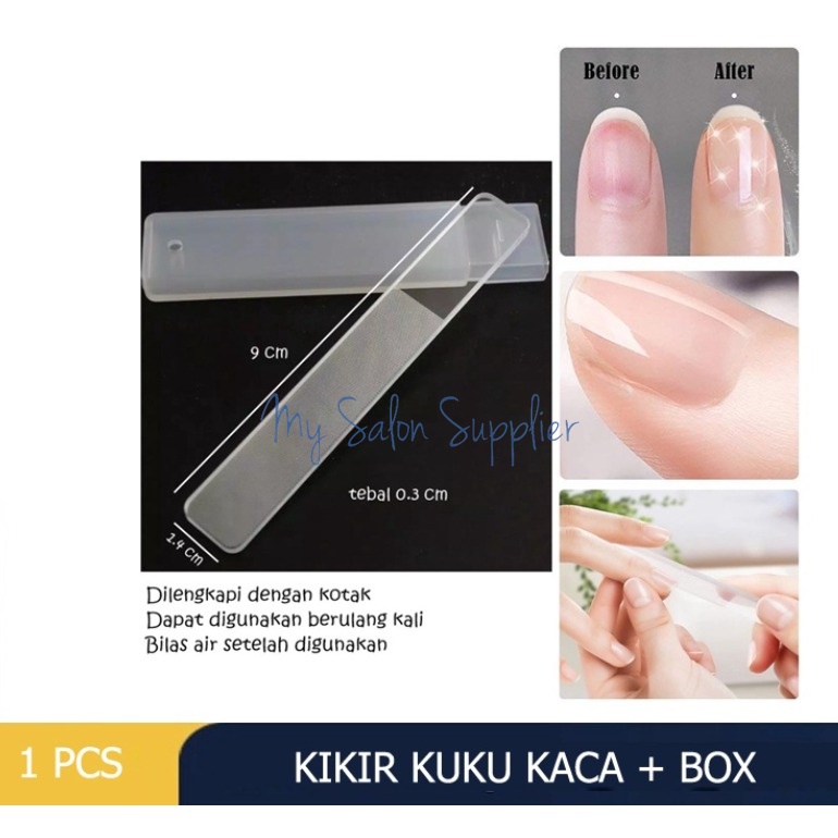 Pengkilap Kuku Kaca + Box / Kikir Kaca / Magic Nail Shiner
