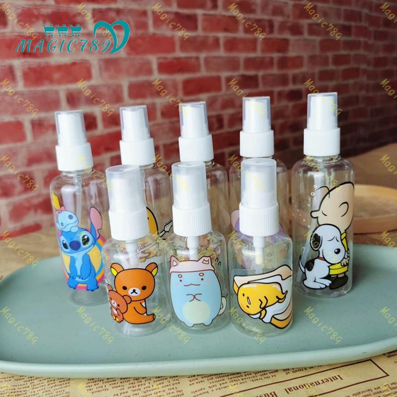 Magic789 Botol Spray Kosong Portable Bahan Plastik Ukuran 50/100ml Untuk Travel