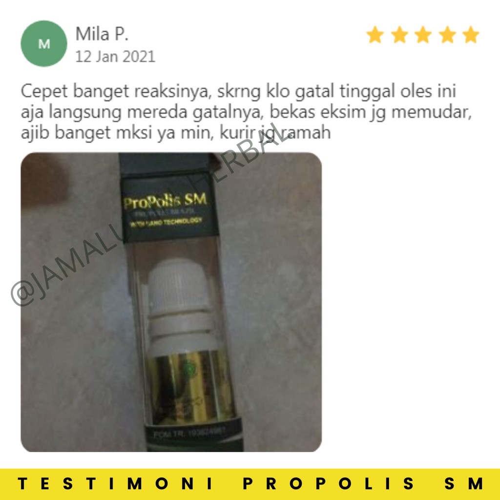 Obat Eksim Kering Basah Kering  Gatal Gatal Jamur Kulit Kepala Salep Eksim Scabies Obat Gatal Kudis Kurap Kutu Air Obat Gatel Selangkangan Berjamur Aman Balita Propolis SM Brazil Original 100% Asli-5