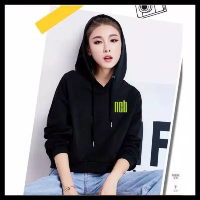 Jaket hoodie Jumper NCT LOGO HIJAU