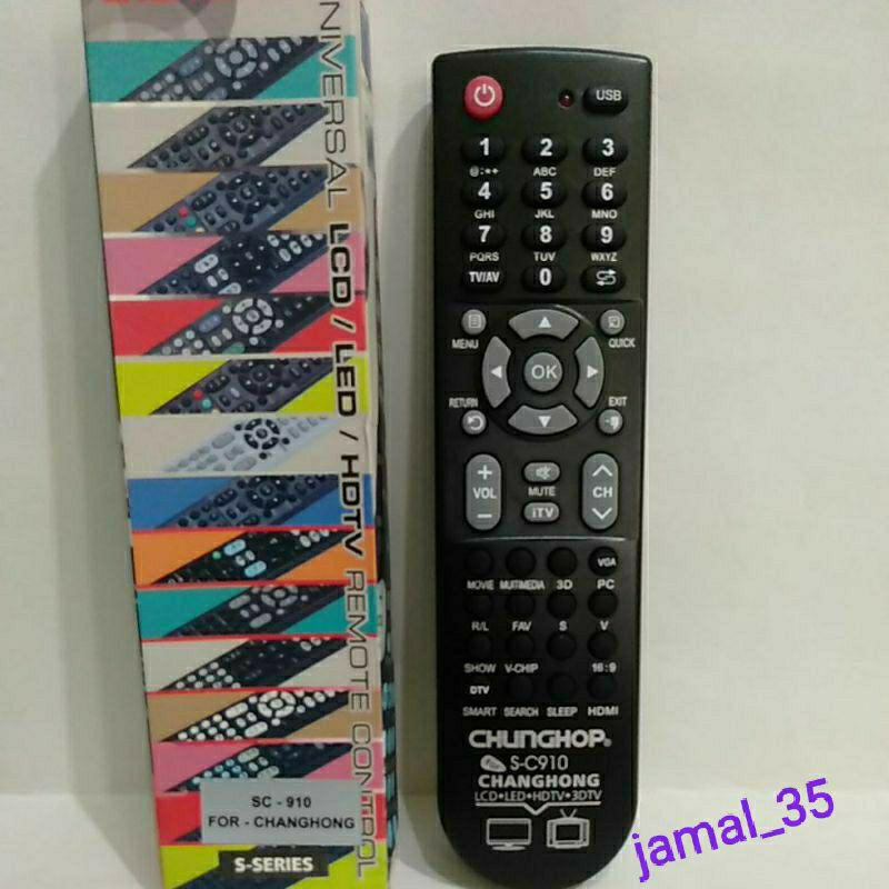 REMOTE REMOT TV CHANGHONG LCD LED HDTV C910