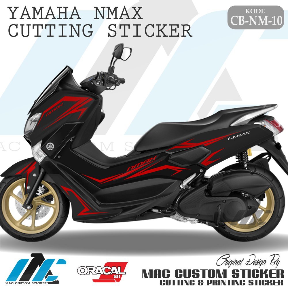 Cb Nm 10 Cutting Sticker Nmax Hitam Cutting Stiker Striping