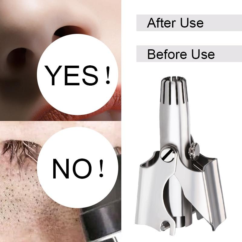 Stainless Steel Trimmer Nose Trimmer Alat Cukur Hidung Bulu Gunting Clipper Razor Pria Wanita Anti Karat Bisa Dicuci Manual Pemotong Bulu Hidung Trimmer