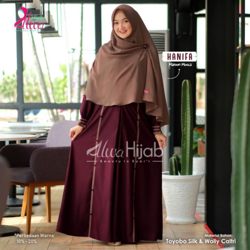 Gamis Hanifa dress set by Alwa Hijab