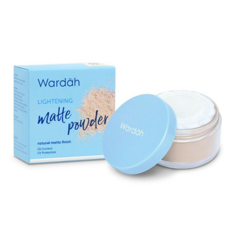 Wardah Bedak Tabur ORIGINAL Lightening Matte Powder 01 Light 02 Beige 03 Ivory 04 Natural ORI kosmetik wajah Cosmetic Muka