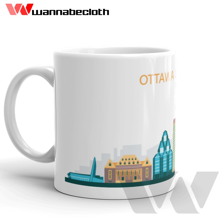 Gelas Ottawa Canada Mug Ottawa Canada Souvenir Ottawa Canada Mug World City Ottawa Canada v3