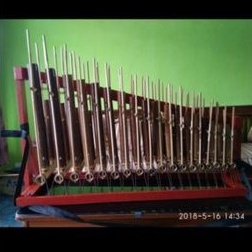 Angklung toel angklung ngamen gendong 18 nada bahan bambu hitam