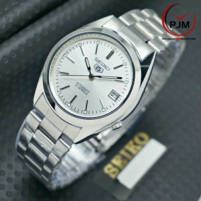Jam Tangan SEIKO 5 Automatic | Otomatis | 21 jewels Pria & Wanita Rantai Gold Silver Tanggal