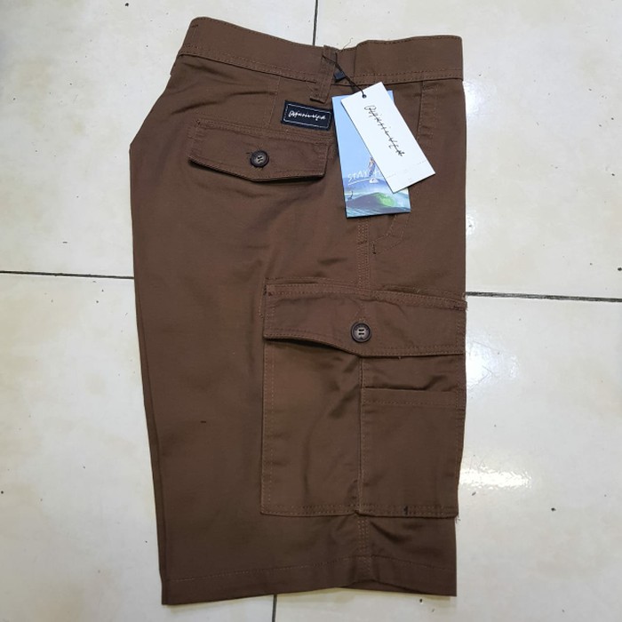 NEW FB CELANA CHINOS PENDEK CARGO QUIKSILVER ORIGINAL SURF SKATE - CHOCO
