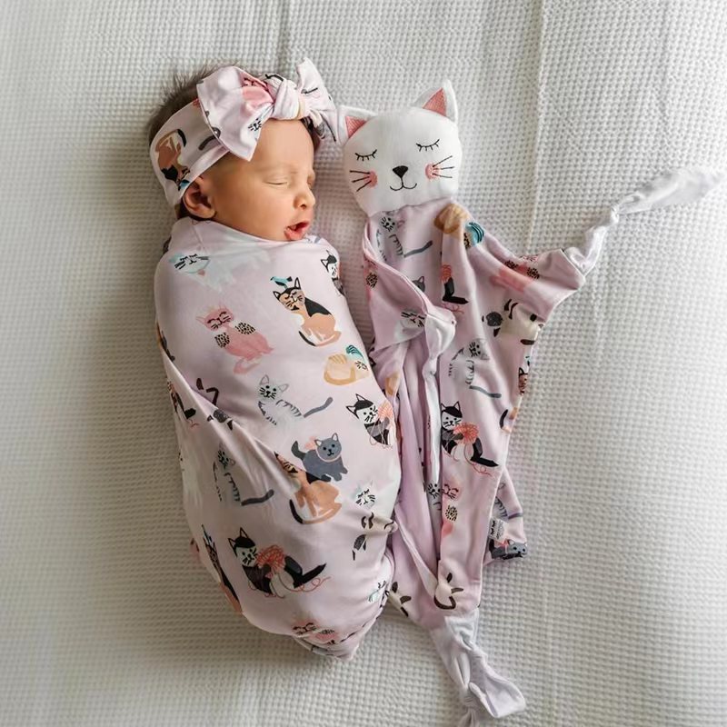 Hippo Land Bedong Lipat Single Knit BABY LEON  Bedong Bayi Bedong Bayi Instan Kain Bedongan Bayi Motif 129