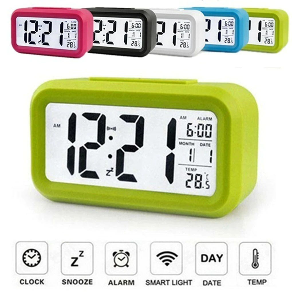 HOME CREATIVE 100% ORI Jam LCD JAM Digital Clock Dengan Alarm Jam Meja Multifungsi Jam Meja Hias Jam Meja Alarm Taffware